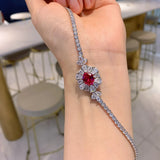 8*10mm Paraiba Sapphire Emerald Ruby Strand Bracelet for Women