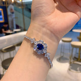 8*10mm Paraiba Sapphire Emerald Ruby Strand Bracelet for Women
