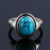 Turquoise Wedding Rings Silver Jewelry for Women