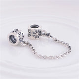 925 Silver Beads Daisy Safety Chain for DIY Bracelets