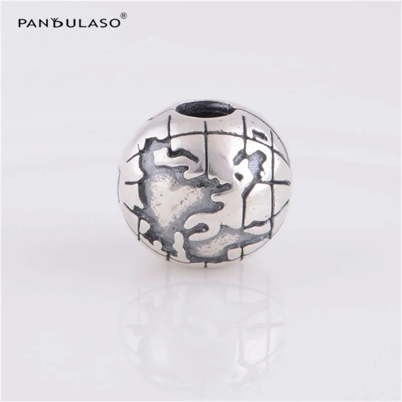 925 Silver Earth Clip Charm for DIY Bracelets