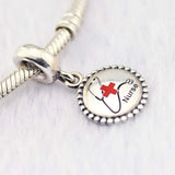 925 Silver Nurse Dangle Charm for DIY Bracelets