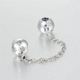 925 Silver Star Safety Chain Charm for DIY Bracelets