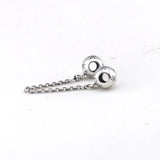 925 Silver Star Safety Chain Charm for DIY Bracelets