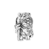 925 Silver Ewok Charm for DIY Bracelets, Bastet Mother Kids Jewelry Beads