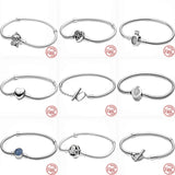 925 Silver Heart T-Bar Cuff Bracelet Sparkling Disc Clasp