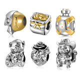 925 Silver Gothic Style Charm Beads for Bracelet Making