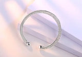 925 Silver Bead Bangle Bracelet For Women