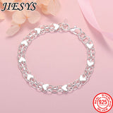 925 Sterling Silver Heart Bracelet for Women