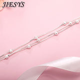 925 Silver Geometry Beads Chain Bracelet for Wedding