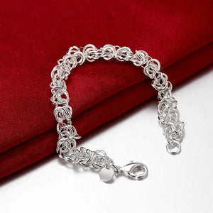 Sterling Silver Circle Bracelet Wedding Party Jewelry