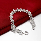 Sterling Silver Circle Bracelet Wedding Party Jewelry