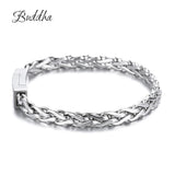 Stainless Steel Buddha Bracelets Women Mens Bangle ZTB423-1