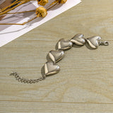 Big Heart Linked Bracelets Chunky Hand Chains Jewelry Accessories