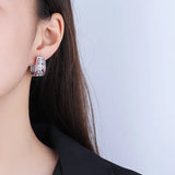 CZ Daisy Flower Ear Clip Wedding Anniversary Gift