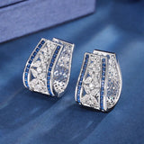 CZ Daisy Flower Ear Clip Wedding Anniversary Gift