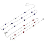 Boho 925 Silver Red Beads Evil Eye Necklace Women Necklaces