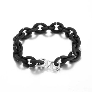 Rubber X Bead Charms Bracelets Set of 10 for Couples
