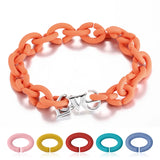 Rubber X Bead Charms Bracelets Set of 10 for Couples