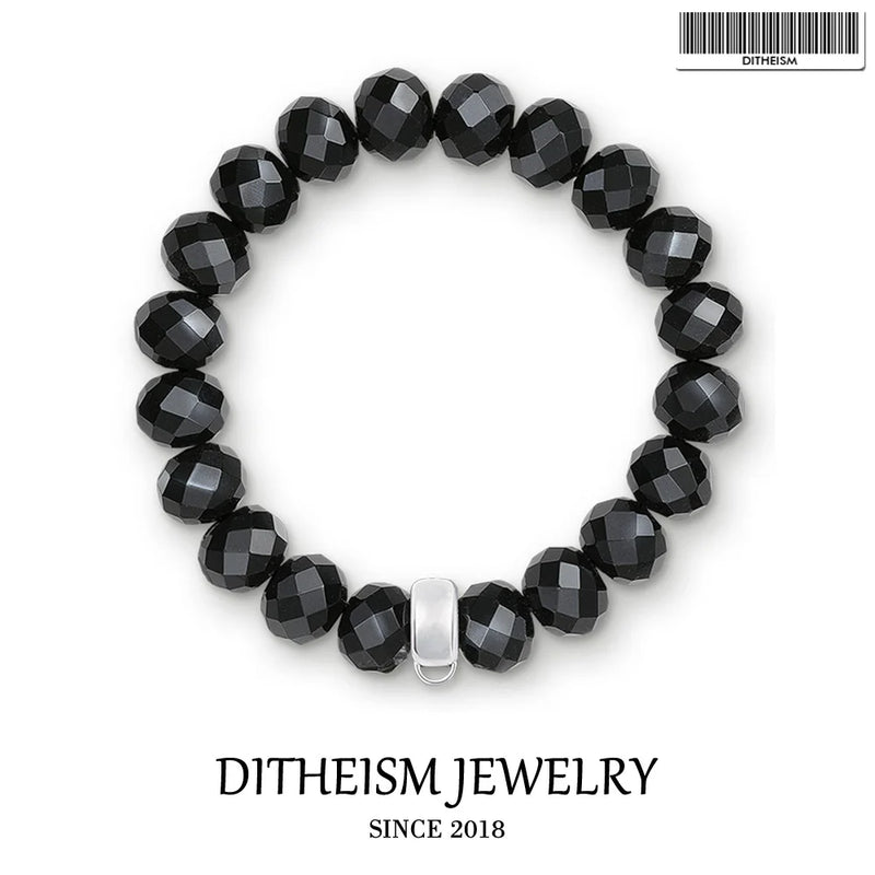 Crystal Beads Charms Bracelet 925 Silver Gift for Women Girls