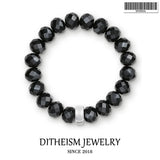 Crystal Beads Charms Bracelet 925 Silver Gift for Women Girls