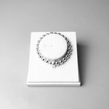 Charm Bracelet with Silver Beads, Jewelry Carrier Gift for Women