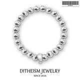 Charm Bracelet with Silver Beads, Jewelry Carrier Gift for Women