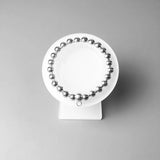 Charm Bracelet with Silver Beads, Jewelry Carrier Gift for Women