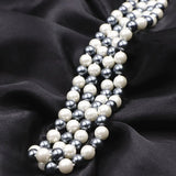 Simulated Pearl Beads Long Necklace Glass Pearls 8mm Party Gift Jewelry