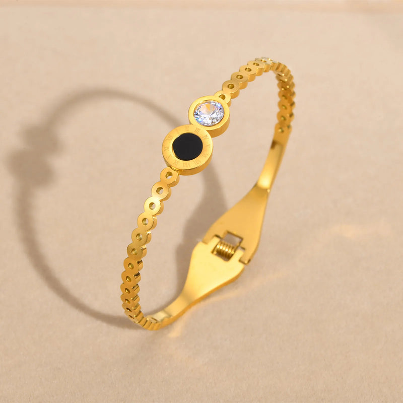 Charms Cuff Bracelet Women's Bangle Stainless Steel Friendship Gift