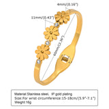 Charms Cuff Bracelet Women's Bangle Stainless Steel Friendship Gift