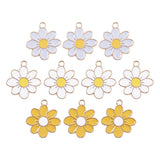 Daisy Flower Pendant Charm Jewelry Enamel Pendants Keychain Necklace
