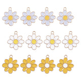 Daisy Flower Pendant Charm Jewelry Enamel Pendants Keychain Necklace
