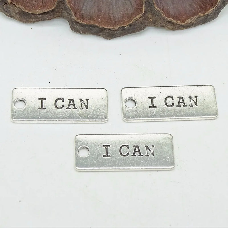 Vintage Tibetan Silver Charms Double Sides Plates for DIY Jewelry Making