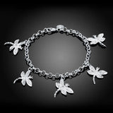 Dragonfly 925 Silver Bracelet Lobster Clasp Gift