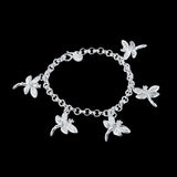 Dragonfly 925 Silver Bracelet Lobster Clasp Gift