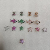 Charms Elasticity Bracelet Jewelry Cubic-Zircon-Clip Multiple Styles