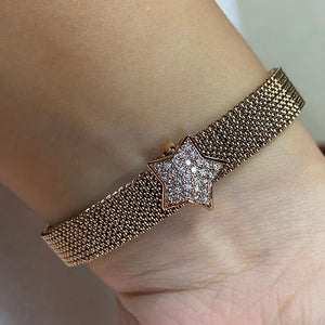 Charms Elasticity Bracelet Jewelry Cubic-Zircon-Clip Multiple Styles