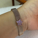 Charms Elasticity Bracelet Jewelry Cubic-Zircon-Clip Multiple Styles
