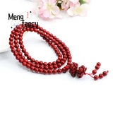 Cinnabar Purple Sand Beads Bracelet Buddha Amulets Holiday Gift