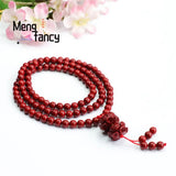 Cinnabar Purple Sand Beads Bracelet Buddha Amulets Holiday Gift