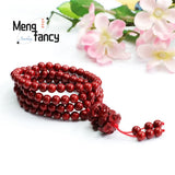 Cinnabar Purple Sand Beads Bracelet Buddha Amulets Holiday Gift