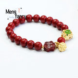Cinnabar Purple Sand Fortunate Bracelet Amulets Fine Jewelry