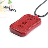Cinnabar Purple Sand Rabbit Pendant Amulet Jewelry