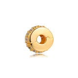 925 Sterling Silver Shine Path Clip Beads Charm for Necklaces Bracelets