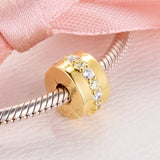 925 Sterling Silver Shine Path Clip Beads Charm for Necklaces Bracelets