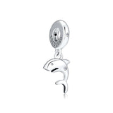 Sweet Shark Bead 925 Sterling Silver Charm for Bracelets