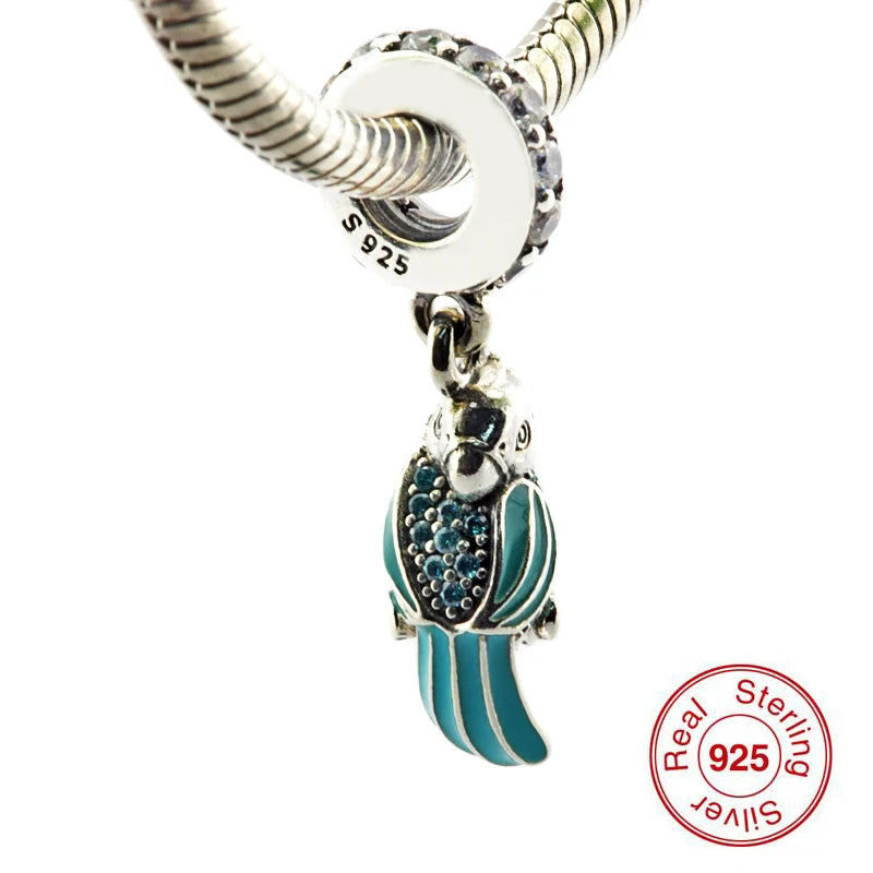 Tropical Parrot Hanging Beads for Bracelets