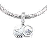 925 Sterling Silver Always by Your Side Owl Hanging Beads