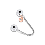 925 Sterling Silver Crown O Safety Chain Beads